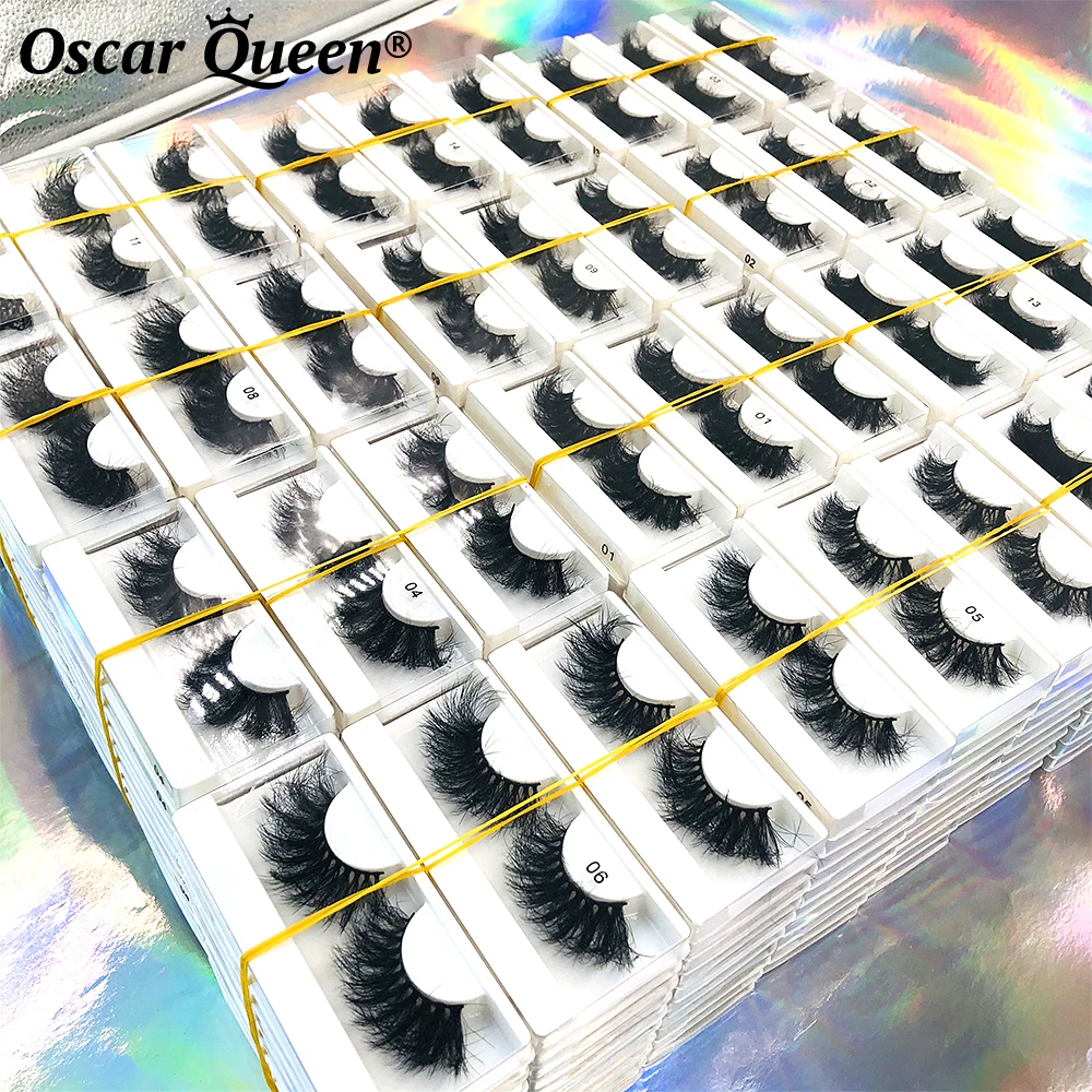 

25 мм длинные пушистые норковые ресницы для макияжа 10/30/50 пар норковые ресницы россыпью оптовая продажа накладных ресниц Пользовательский л...