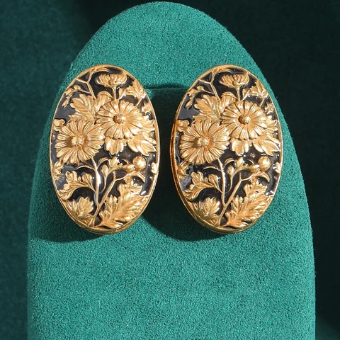 Серьги-гвоздики LOVE GREEN LIVE GREEN с подсолнухом