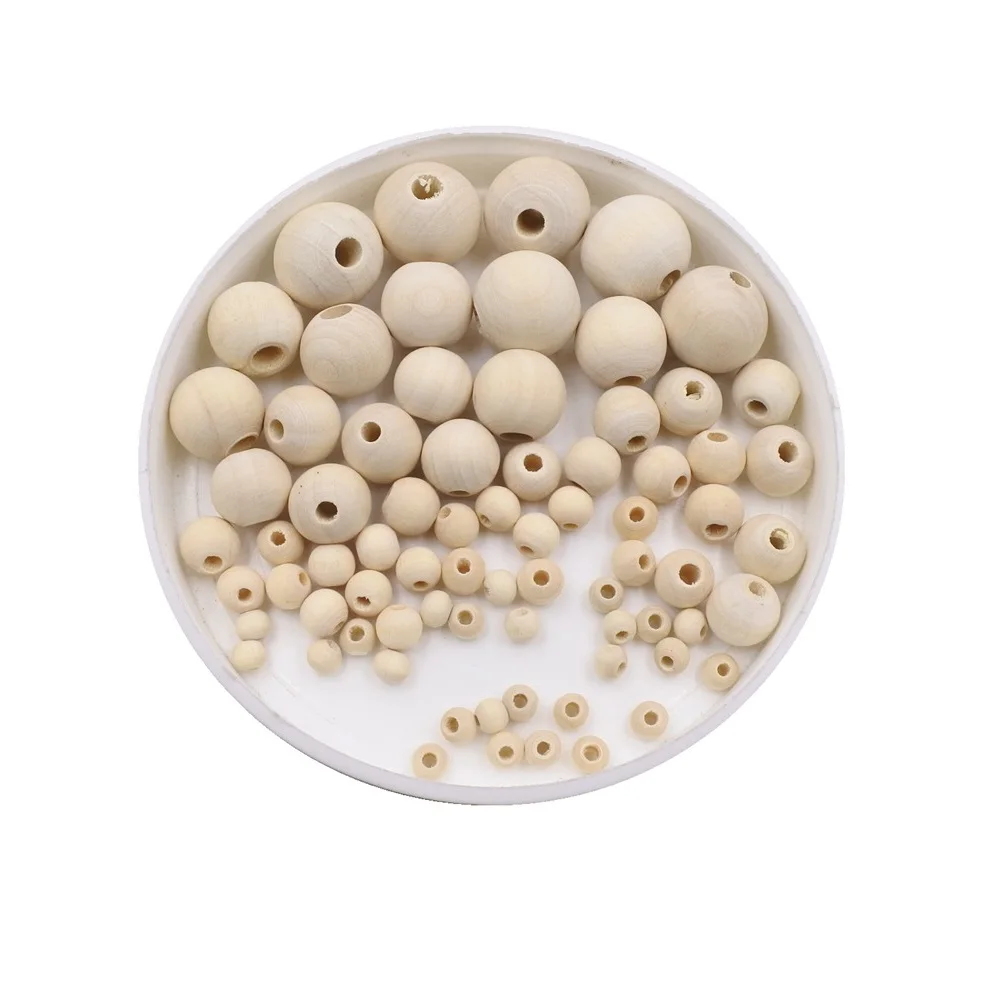 10 шт. бусины из натурального соснового дерева 20-30 мм деревянные ручной работы для