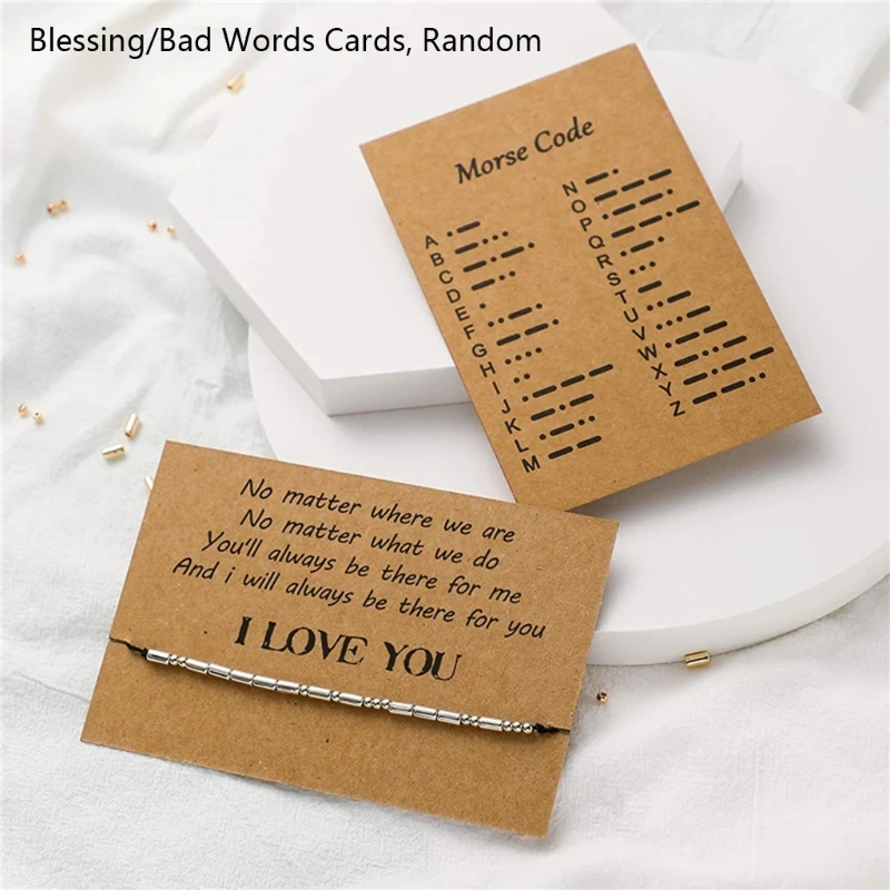 

Набор для изготовления браслета азбукой Морзе своими руками 400 круглых бусин-разделителей 400 длинных трубчатых бусин