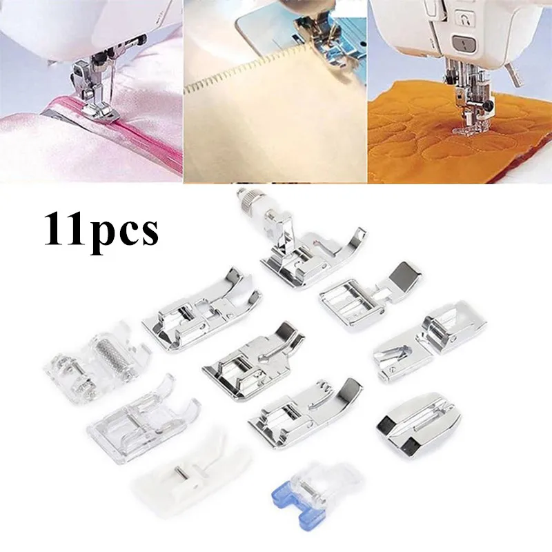 

6 Types Sewing Machine Pleated Disc Embroidery Presser Foot Set Side Cutter Overlock Hemming Home Accessories Parts