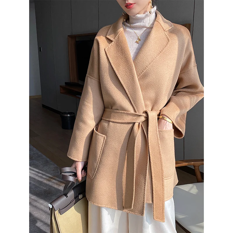 

Winter 100% Wool Jacket Coat Women Double Side Woolen Coats and Jackets Women Korean Jacket Mujeres Abrigos CW-SMNS004 Lxr85