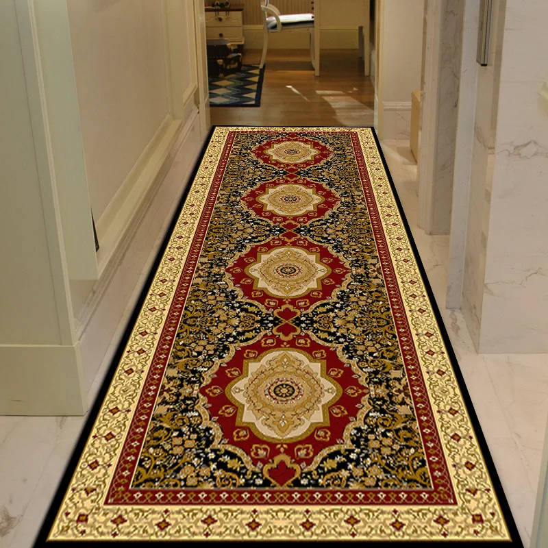 

Moroccan Style Living Room Area Rug Persian Carpet For Corridor Hallway Bedroom Rug Kitchen Floor Mat Flannel Non-slip Doormat