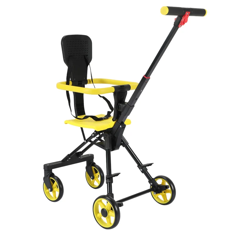 Baby Stroller Artifact Trolley One-click Collection Car Light Folding Two-way Can Sit and Lie High Landscape Baby Baby Stroller