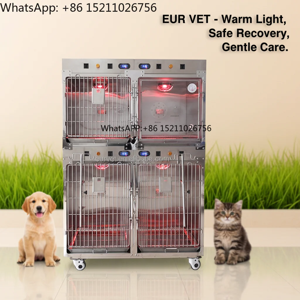 Фото Ветеринарная реанимационная камера EUR VET: модульная конструкция, теплый свет, кислородная камера, сухая/влажная температура, термостат, защита от перегрева и утечек, безопасна для ветеринарных клиник №1