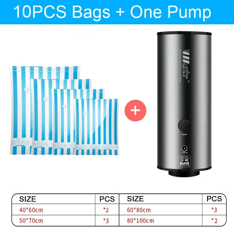 

Портативная воздушная вакуумная машина 2 в 1, мини-надувной воздушный компрессор, насос для путешествий, дома, вакуумные пакеты для хранения, пищевой упаковщик