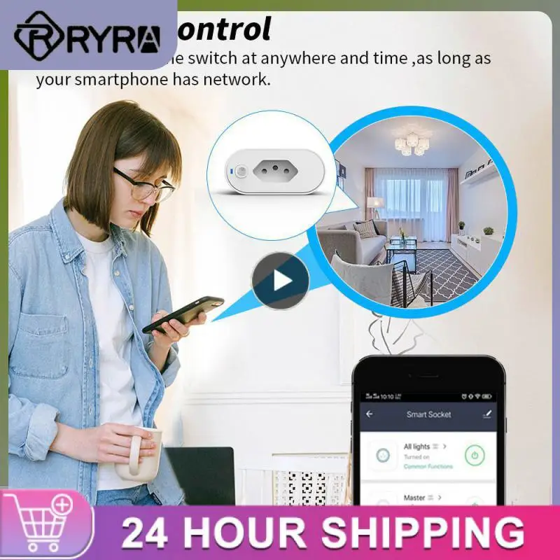 

Stylish Design Smart Outlet Adapter Easy Home Automation Compatible With Voice Assistants Tuya Wifi Socket User Friendly Durable