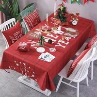 1 piece 4 colors happy new year tablecloth blending table cover dust proof table cloth decoration desk cover home textile