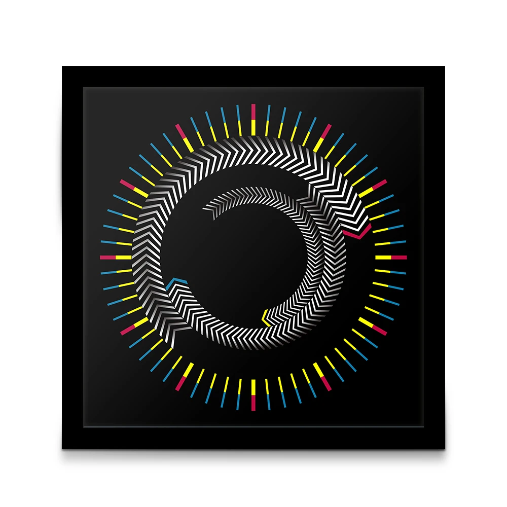 Черные настольные часы с шестигранной вращающейся пластиной настенные