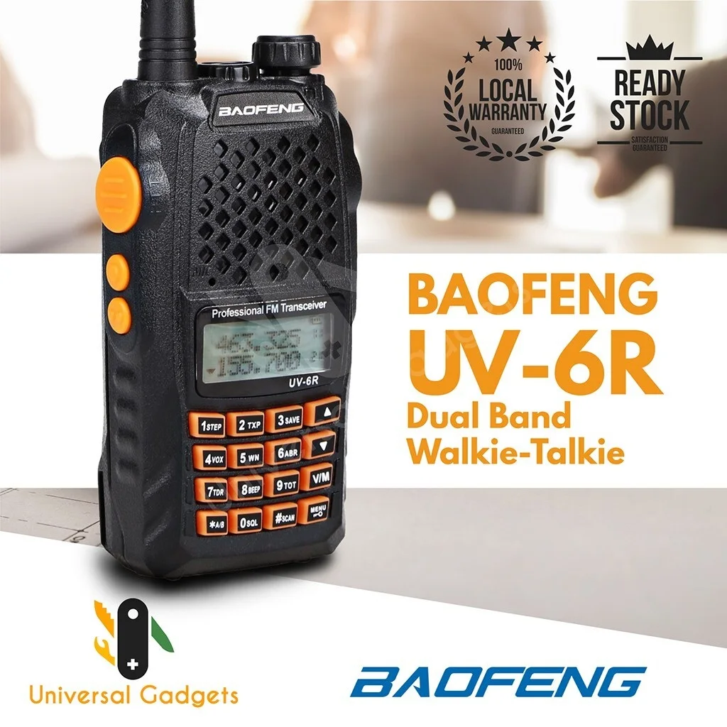 Baofeng UV-6R Walkie Talkie 7W Professional CB Radio Dual Band 128CH LCD Display Wireless Pofung UV6R Portable Ham Two Way Radio