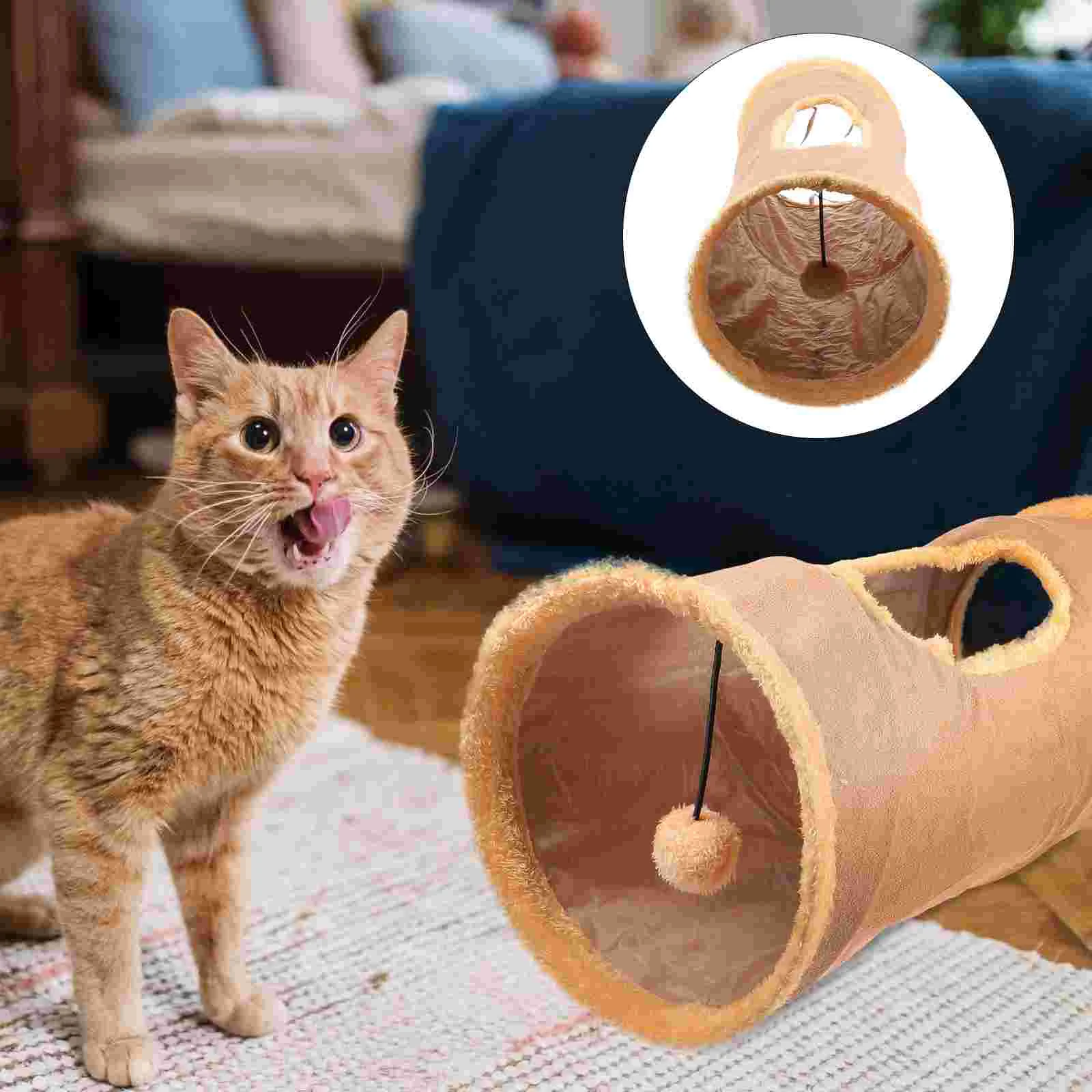 

1pc Interactive Cat Plaything Hiding Place Cat Tunnel for Shop Home
