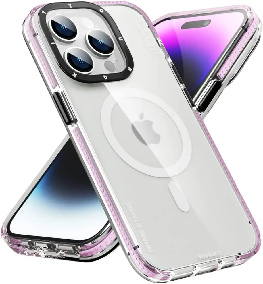 Youngkit Exquisite Series for iPhone 14 Pro Max Case Magsafe Magnetic Crystal Shockproof Hard Back Cover For Iphone 14 pro Case