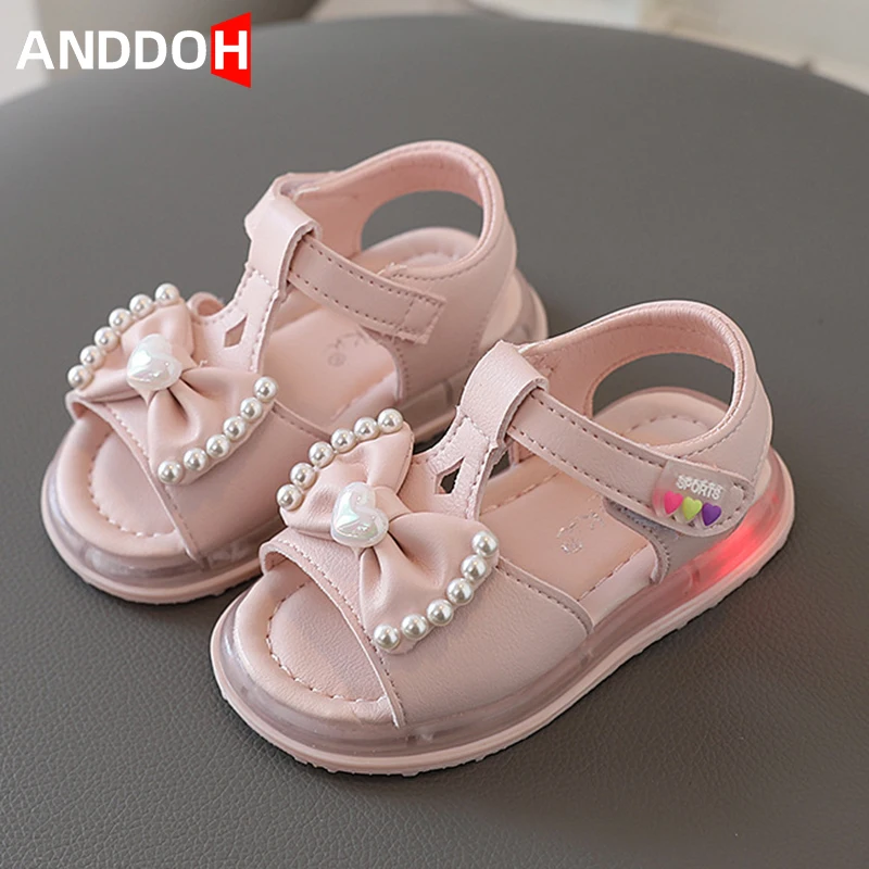 

Size 16-26 Kids Fashion Princess Sandals Girls Soft Bottom Beach Sandal Children Casual Anti-slip Shoes Baby Toddler Footwear