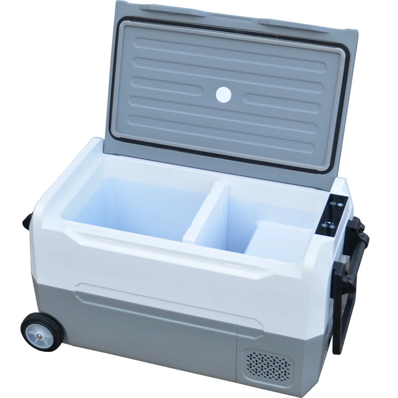 

55 litre portable DC compressor DC12-24V 100-240AC mini camping fridge freezer for Camping Traveling car refrigerator
