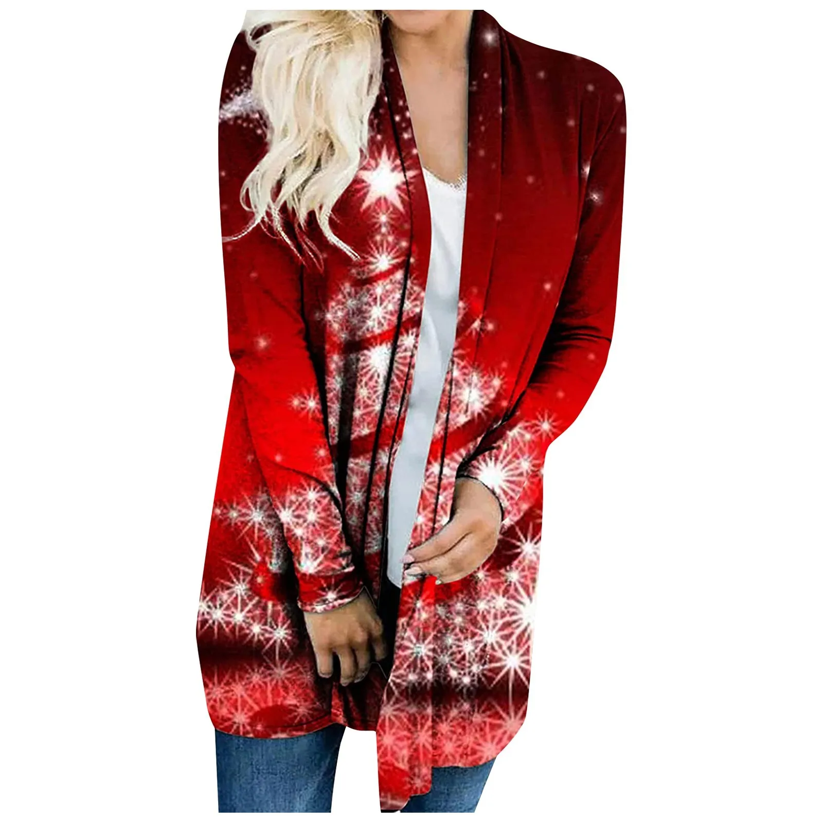 

Christmas Coat Cardigan Sweet Cardigans For Lady Loose Sweater Korean Fashion Casual Xmas Jackets Outwear Winter Clothes Women