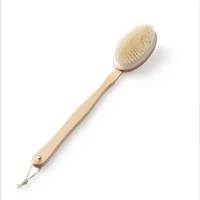 2022bathroom body brushes long handle bath natural bristles brushes exfoliating massager with wooden handle dry brushing shower