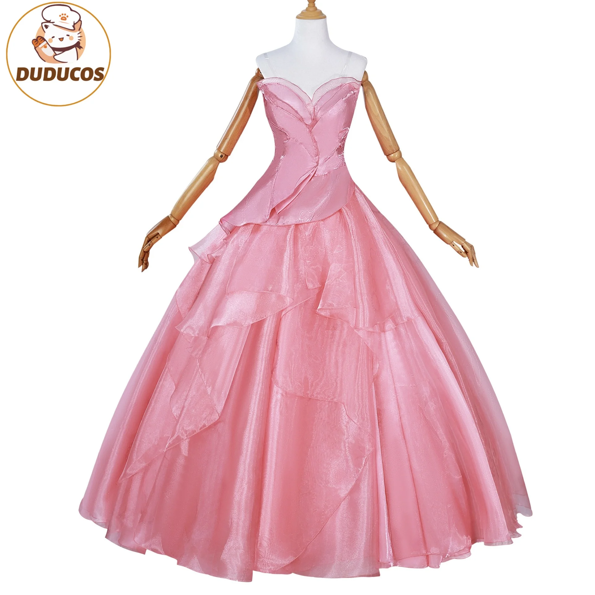 Wicked Glinda Elphaba Косплей Костюм Розовое Платье Принцессы Ведьмы Для Женщин Девушка