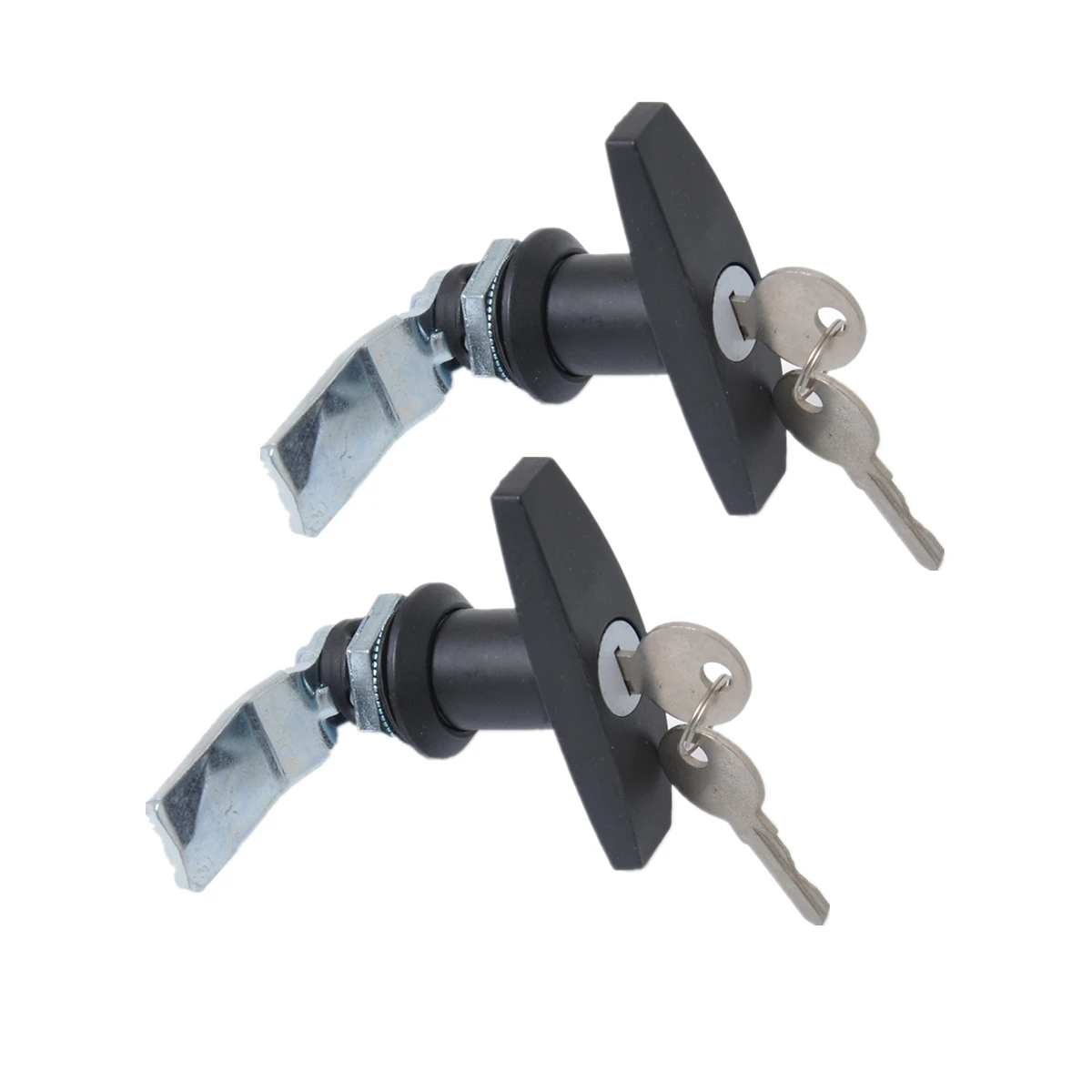

2pcsTrailer Caravan Canopy Toolbox T Handle Latch Lock With Keys For File Cabinets Garage Letter-box Drawer Wardrobe Locker Door