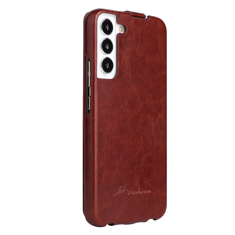 Фото Вертикальный кожаный чехол-книжка Fierre Shann для Samsung Galaxy S21 Ultra, чехлы для телефонов, чехол для samsung S10 etui №5