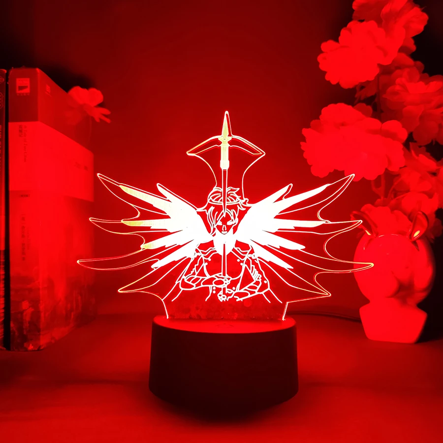 Игровая лампа Ангел-серечес креативное украшение для дома ночник 3D RGB светильник