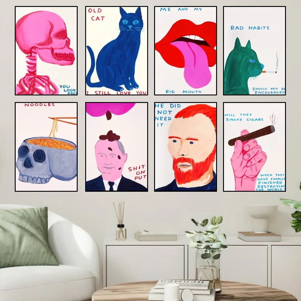 Современный стиль искусства Дэвид Джон Шригли визуальный плакат наклейка A3 A4