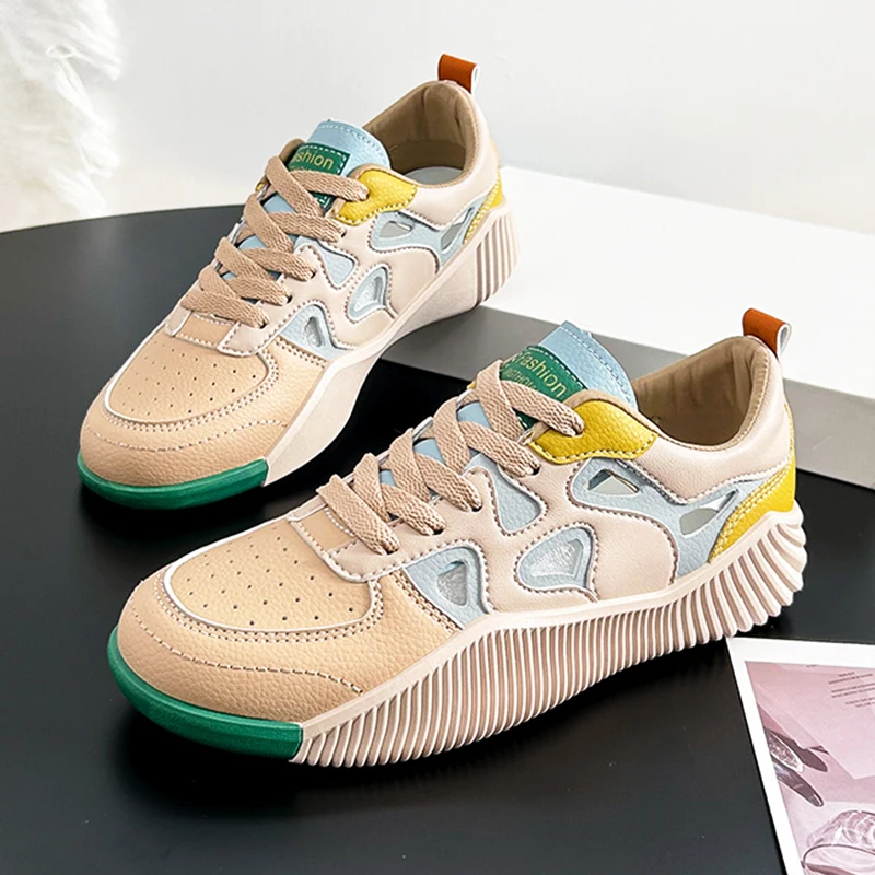 

2023 New Women Casual Sneakers Breathable Outdoor Female Tennis Non-slip Women Flats Soft Fashion Vulcanized Shoes