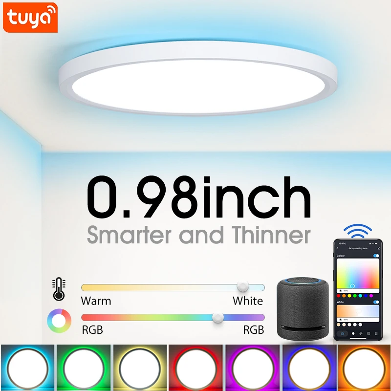 

0.98inch Tuya Smart Ceiling lamp APP Voice Control with Alexa Yandex LED Ultrathin Ceiling light Home decor Light for Livingroom