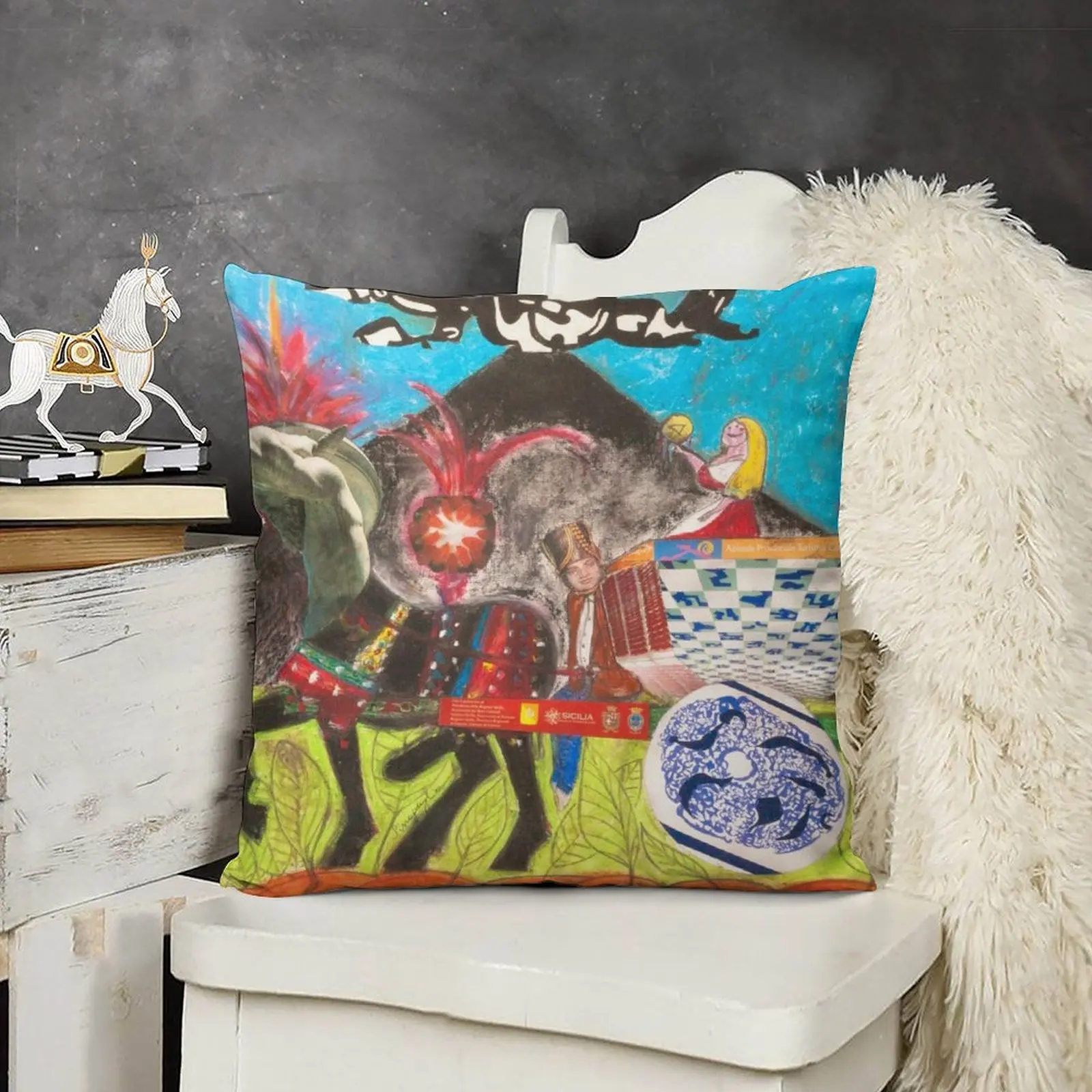 Подушка Il carretto siciliano lɾtna e декоративная подушка