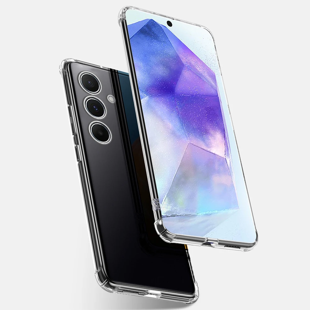 Чехол для Samsung Galaxy S24 FE 5G кристально прозрачный мягкий ударопрочный чехол из ТПУ