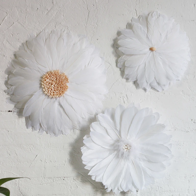 

Настенное украшение с перьями Iins, креативный домашний декор ручной работы в стиле бохо для гостиной