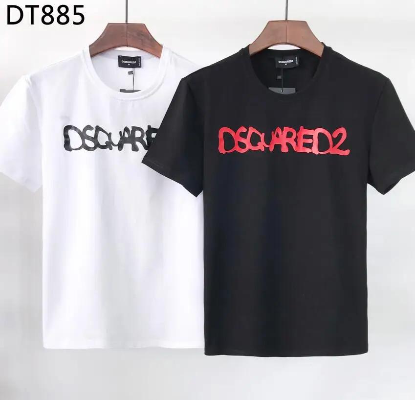 

Dsquared2 Men summer classic O-Neck letter printed t shirt Men's Leisure short sleeve Shirts Harajuku men Streetwear tops