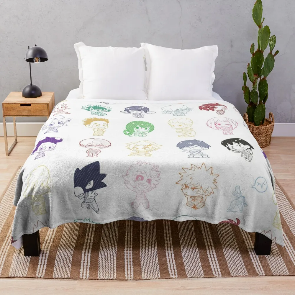 

Blanket Throw Chibimania Class 1-A + Mineta Ver. Summer Fur Blanket Twin Throw Blankets