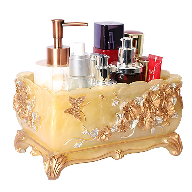 

Box Cosmetics Large European Creative and Dressing Table Cleaning up Desktop Receiving Frame Toilet