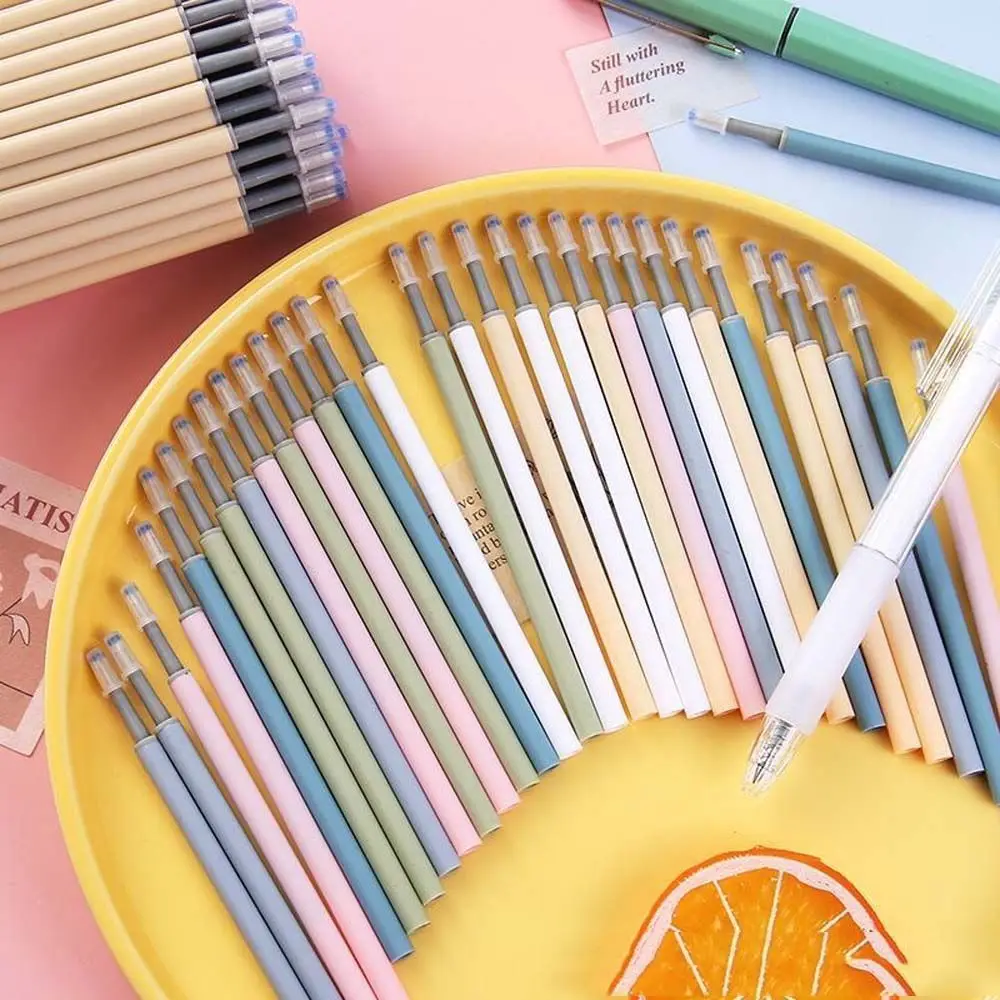 

20Pcs/Set 0.5mm Press The Gel Pen Refill Black Ink for Student Writing Replacement Refill Office School Supplies Stationery