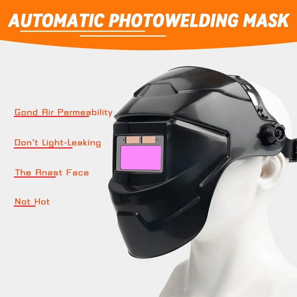 Сварочная маска-Хамелеон шлем для сварки с автозатемнением на солнечной батарее