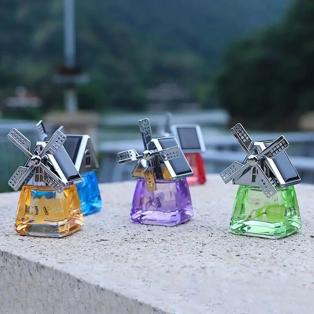 

40ml Car Air Perfume Beautiful Car Dashboard Air Freshener Aromatherapy Windmill Decoration Solar Interior Design Diffuser M3M7