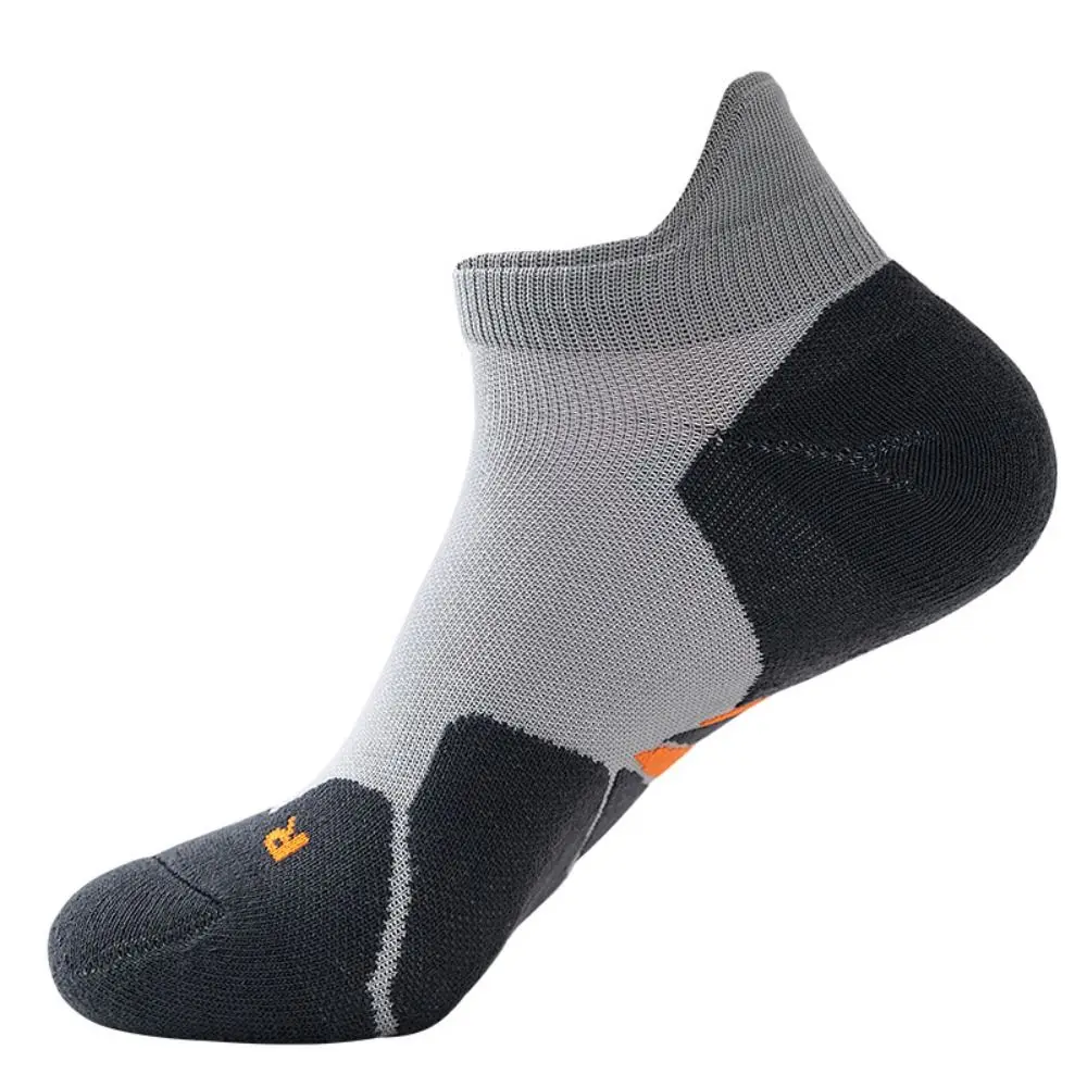 

Wear Resistant Sweat Absorption Anti-Slip Cotton Bright Color Sport Socks Thick Towel Bottom Short Tube Socks Men Ankle Socks