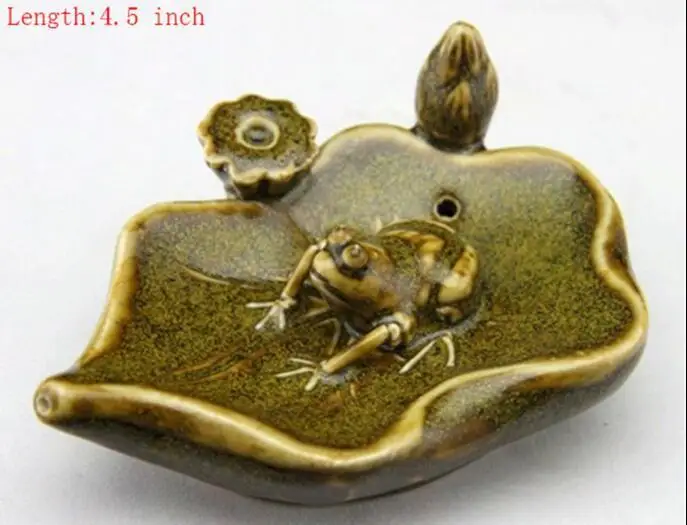 

Qing dynasty Porcelain Replica product Antique Frog Drops water Incense burner