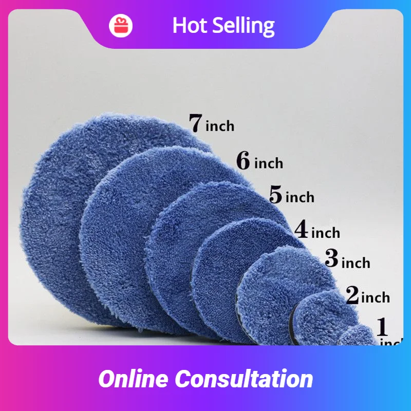 

1/2/3/4/6/5/7 Inch Microfiber Waxing Polishing Disc Automotive Cleaning Self-adhesive Paint Grinding Accessories For Vehicles