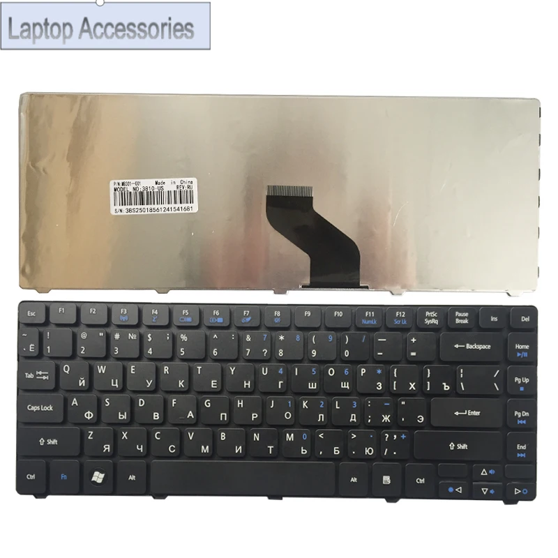 Фото Новая русская клавиатура для ноутбука Acer Aspire 4810 4810T 4820 4820T 4625 4625G 4752 4350 4350G RU клавиатура черная №1