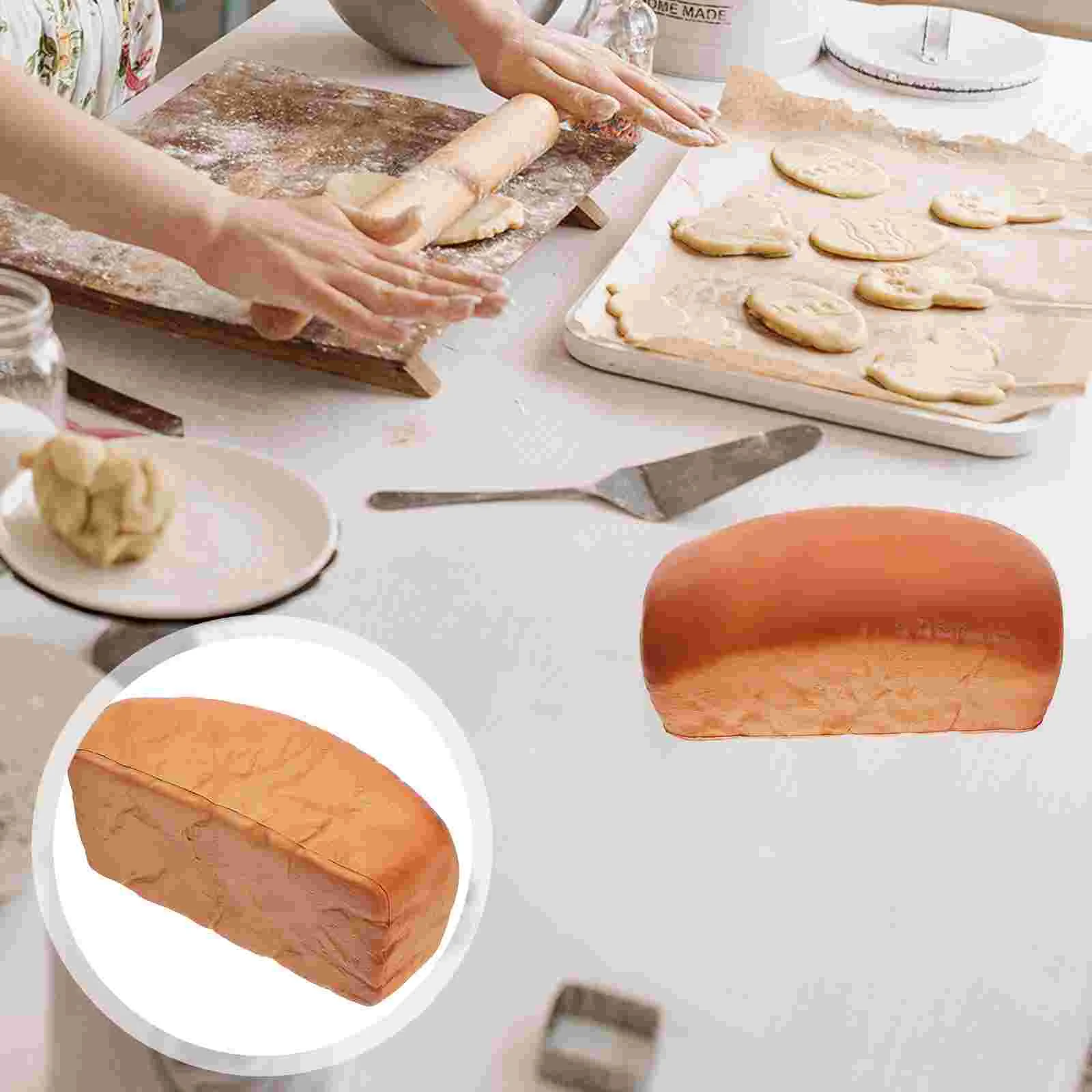 

Rebound Loaf Food Decor Photography Prop Simulation Bread Big Toy Pu Model Desktop