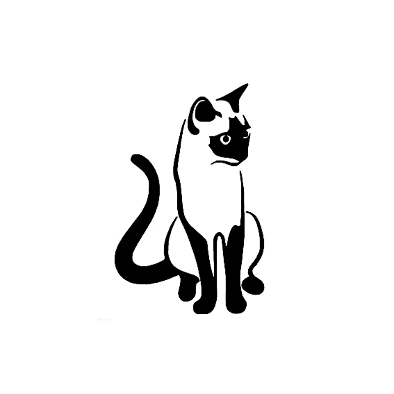 

CG Car Sticker Cute Pet Partten Kitten Siamese Cat Vinyl Decal Car Window Bumper Wall Sticker Decor Car Accessories