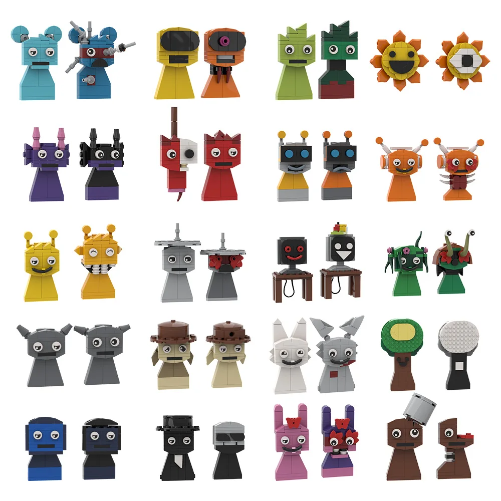 MOC Incredibox Sprunki строительные блоки музыкальные игры кирпичи игра ужасов фигурка