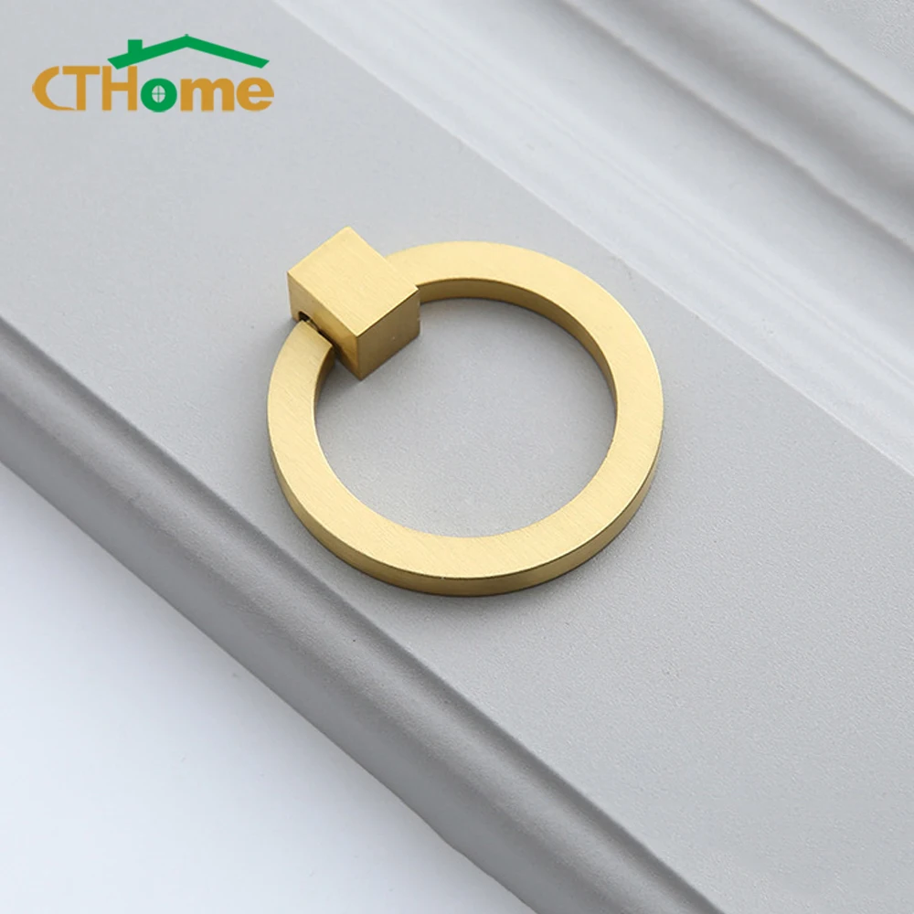 

Brass Handle Single Hole Gold Solid Drawer Door Knobs Cupboard Wardrobe Dresser Pulls Furniture Hardware Cabinet Copper Handles