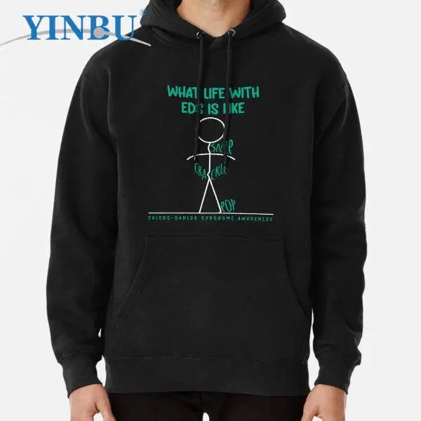 

Пуловер What Life With EDS Like - Snap Crackle Pop, толстовка, мужские свитшоты, новая мужская одежда, модные толстовки