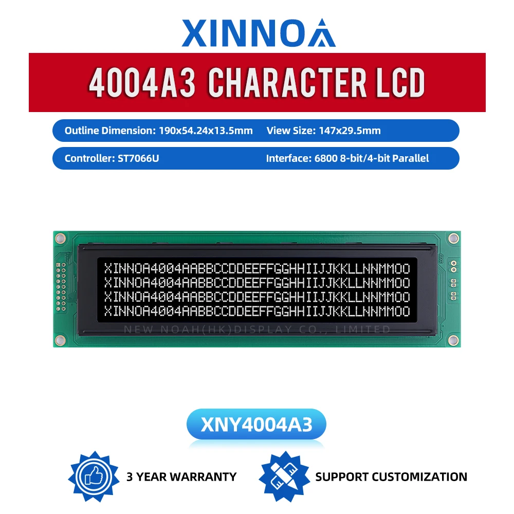 BTN черная пленка Белый 4004A3 Дисплей 18-контактный интерфейсный модуль 190*54*13 1 мм ST7066U