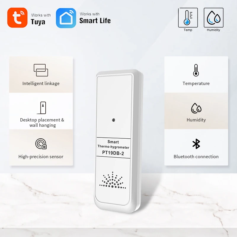 

Tuya Mini Bluetooth Thermometer Hygrometer Temperature Room Electronic High-precisioen Sensor Humidity Meter Weather Station