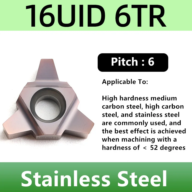 

11UID 16UID 5501 5502 6001 6002 6003 Фрезерные токарные инструменты для резьбы с глубокими отверстиями Токарный станок с ЧПУ Измеритель резания 0,5–8,0 мм