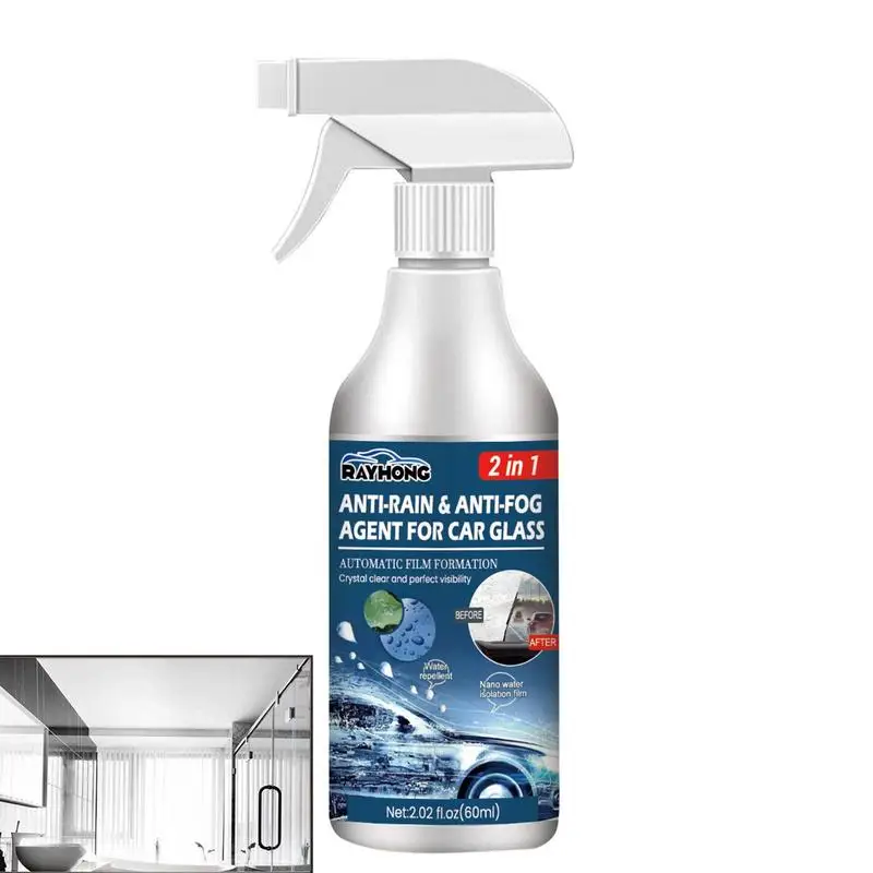 

Anti Fog Spray Auto Defogger Glass Cleaner Spray 2 Fl Oz Automatic Film-forming Agent Effective On Lenses And Anti-Reflective