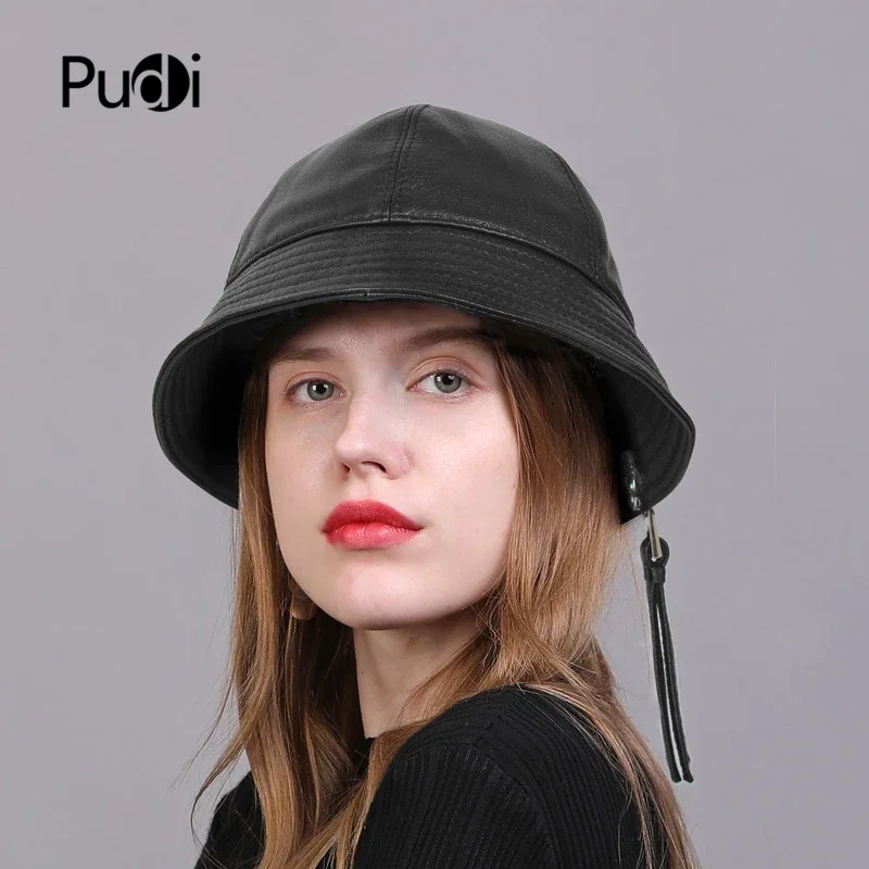 Женская кепка Pudi из натуральной кожи 2021 новый стиль солнцезащитные кепки для